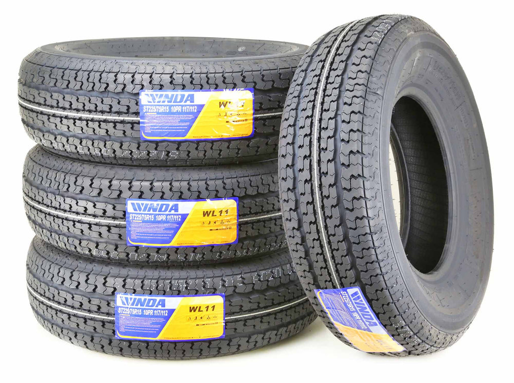 Set 4 Trailer Tire 225/75R15 10 Ply E76148