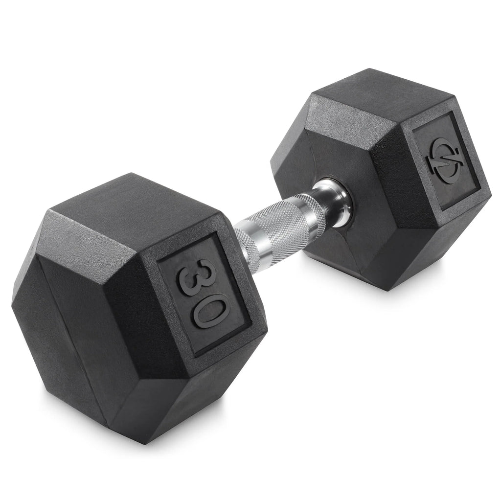 45 lbs Rubber Coated Hex Dumbbell G177128