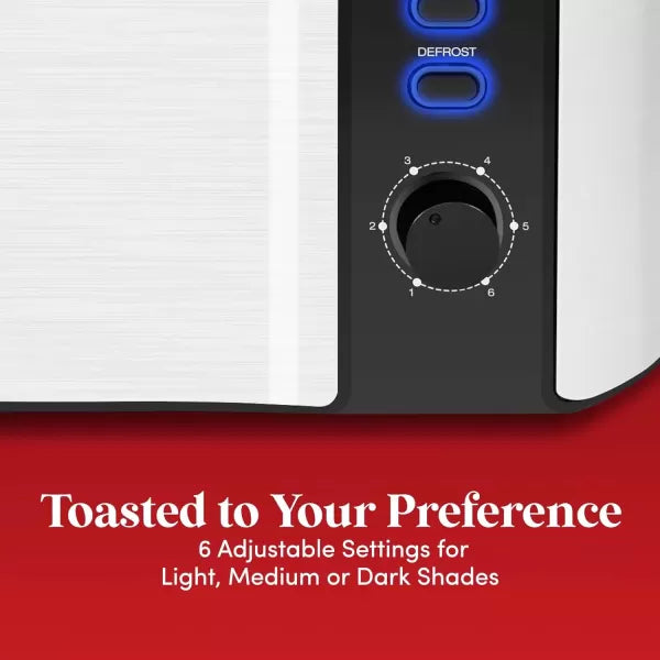 Long Slot 4 Slice Stainless Steel Black Toaster L786910