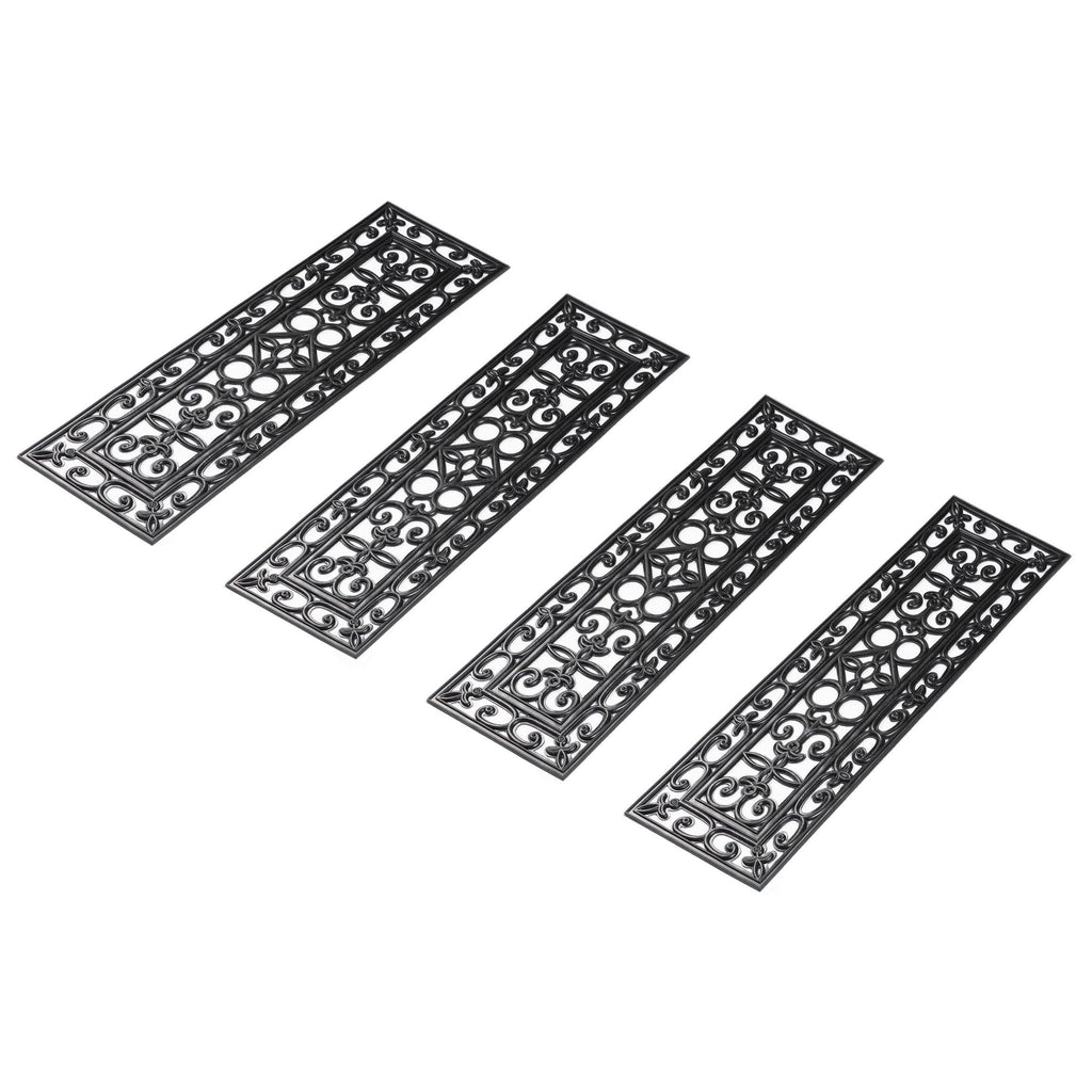 Set of 4 Anti-Slip Rubber Stair Tread Mat W475067