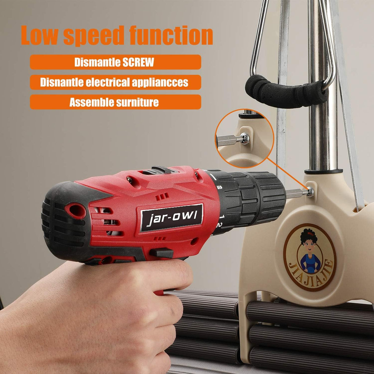 16.8V Cordless Drill Set with 2 Batteries Y418