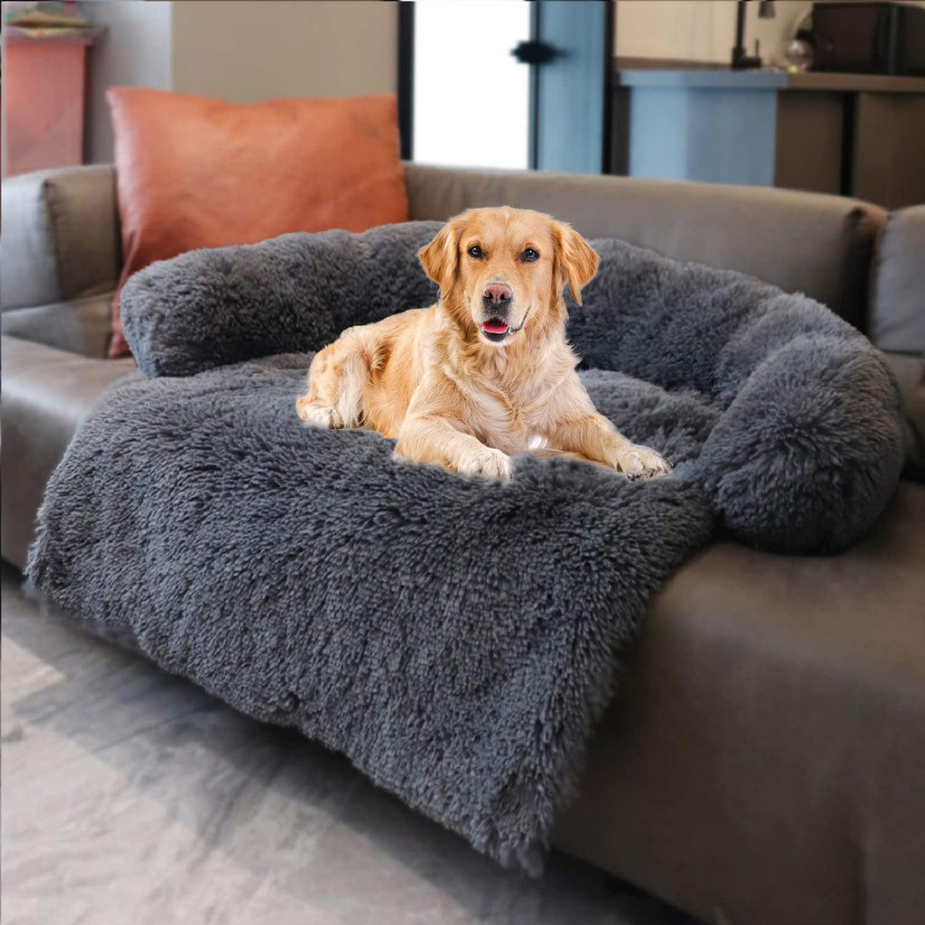 Gradient Brown Medium Plush Dog Bed H1090
