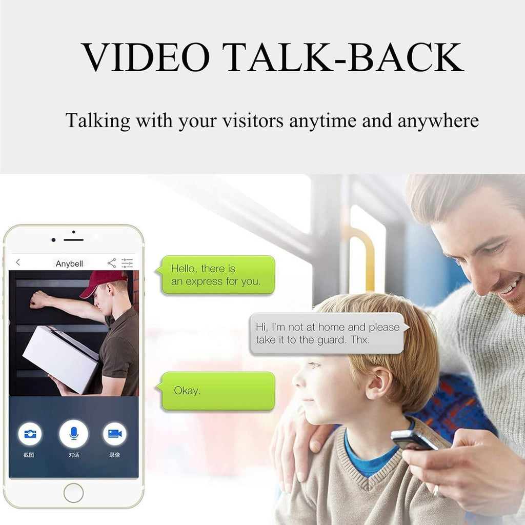 Waterproof WiFi Doorbell Camera with Chime J43783