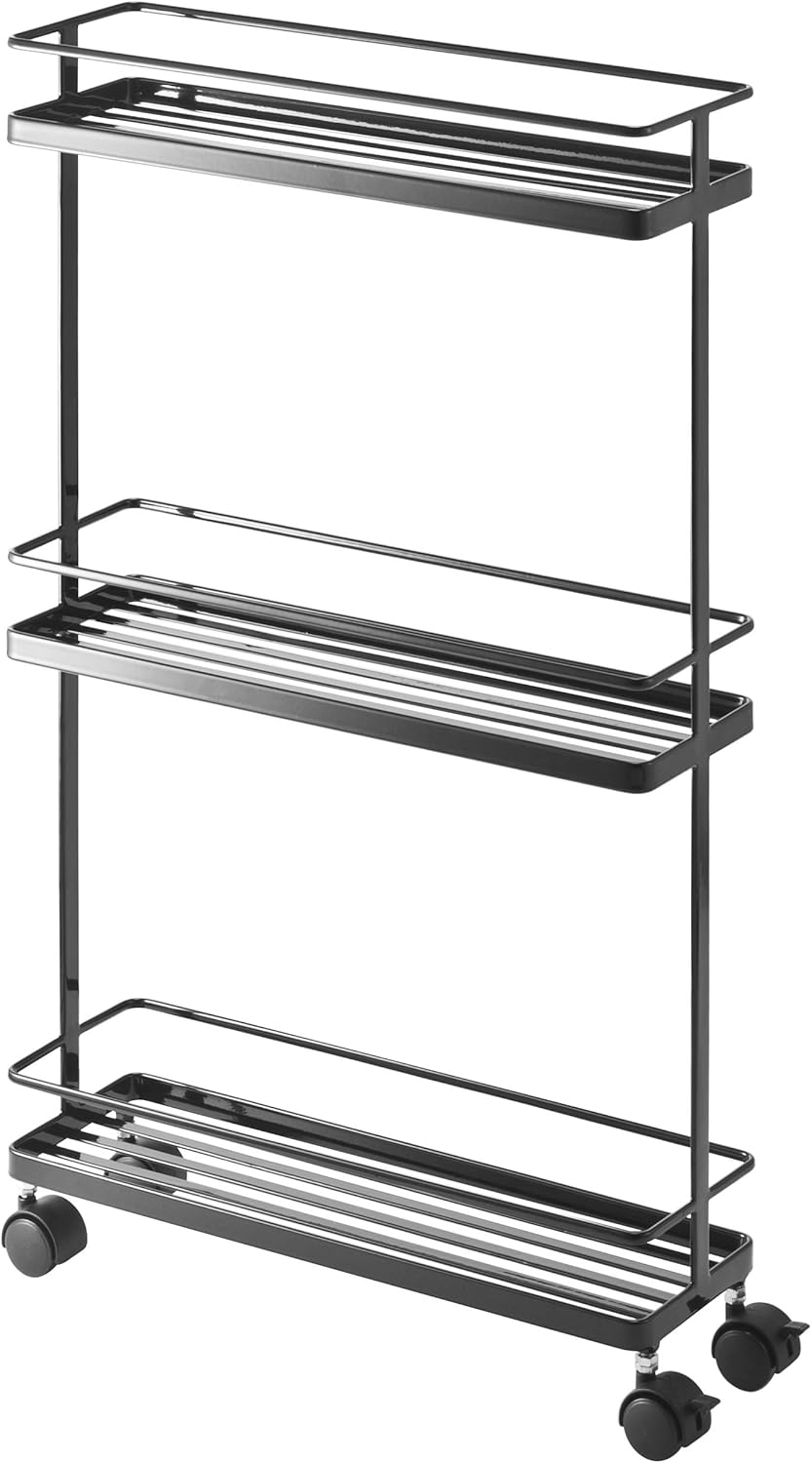 Black Rolling Kitchen Storage Cart Y981056
