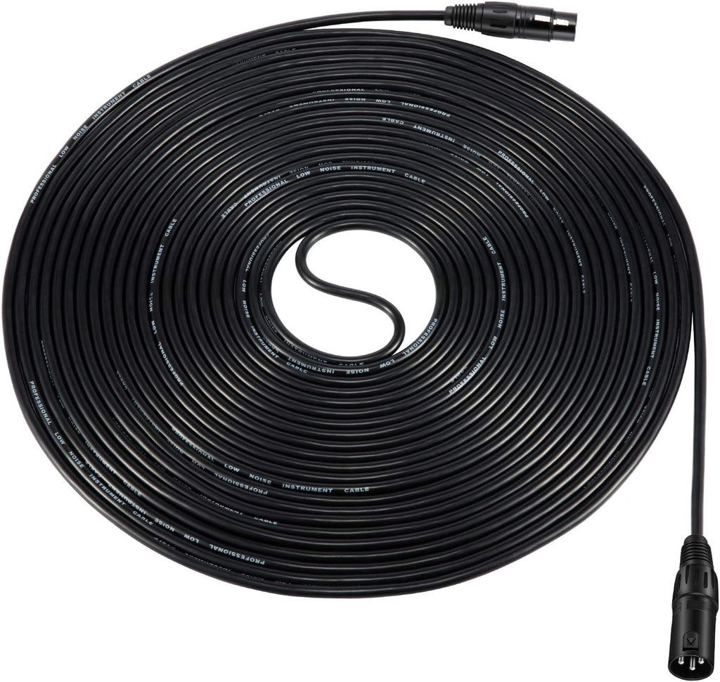 50ft XLR Microphone Cable, Black 6-Pack B23517