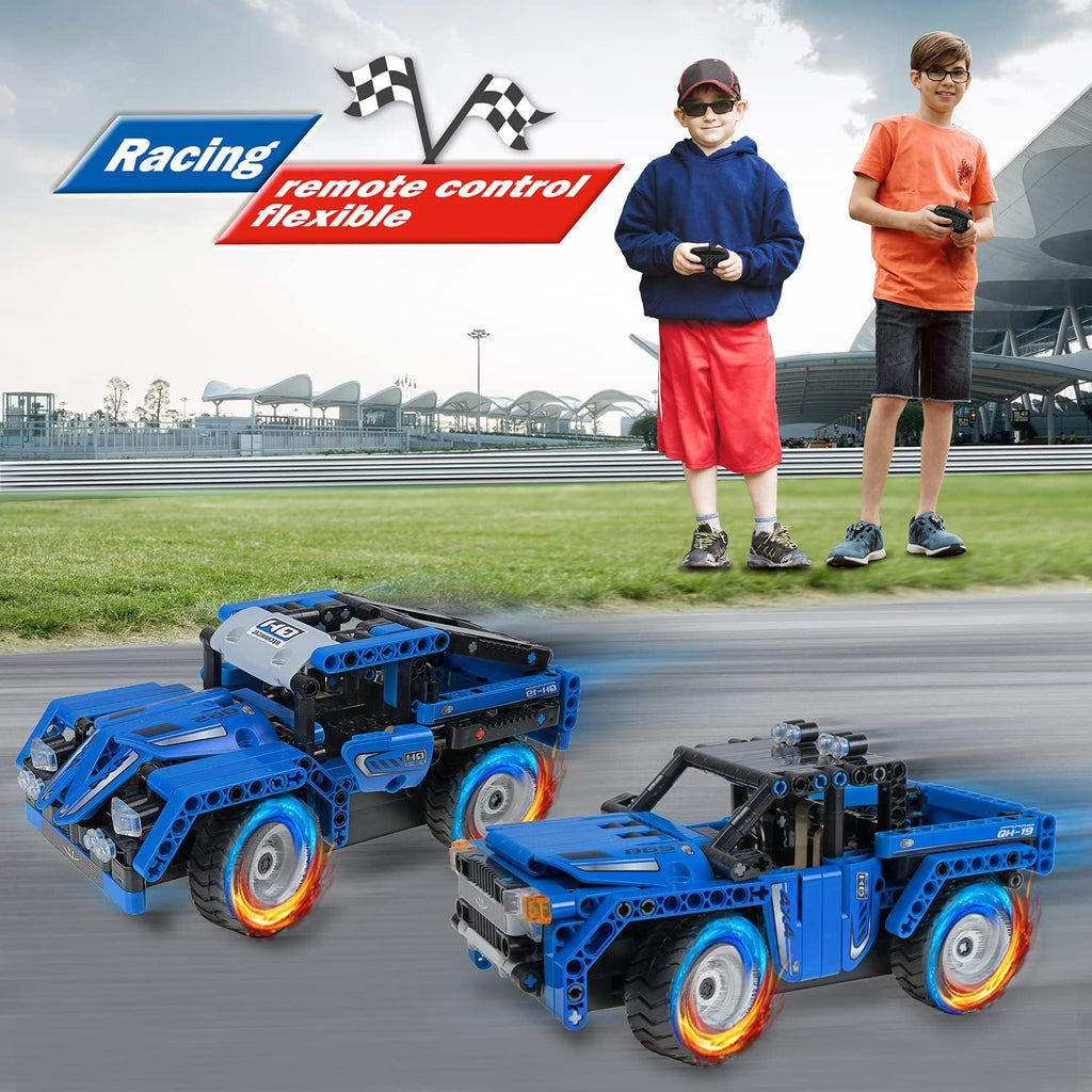 STEM Building Toys 2-in-1 Remote Control Car Building Kits B450