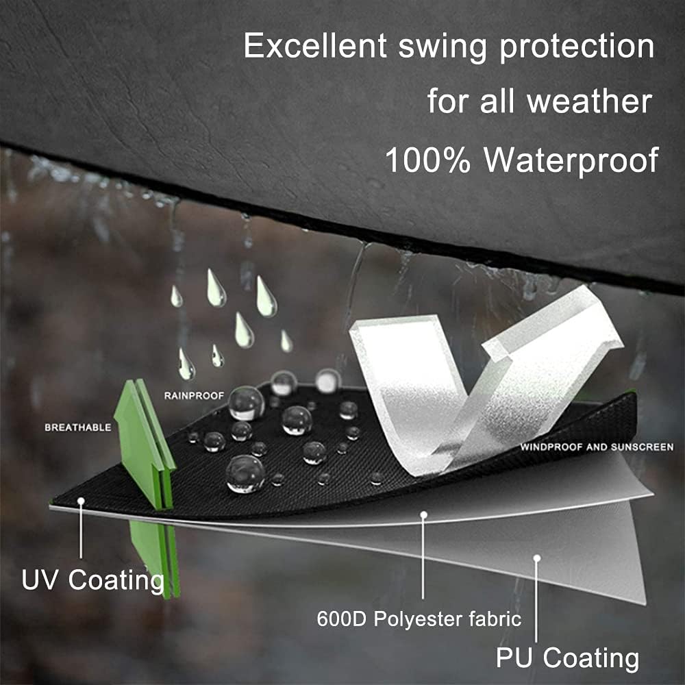 Waterproof 3 Seater 600D Heavy Duty Swing Cover X600
