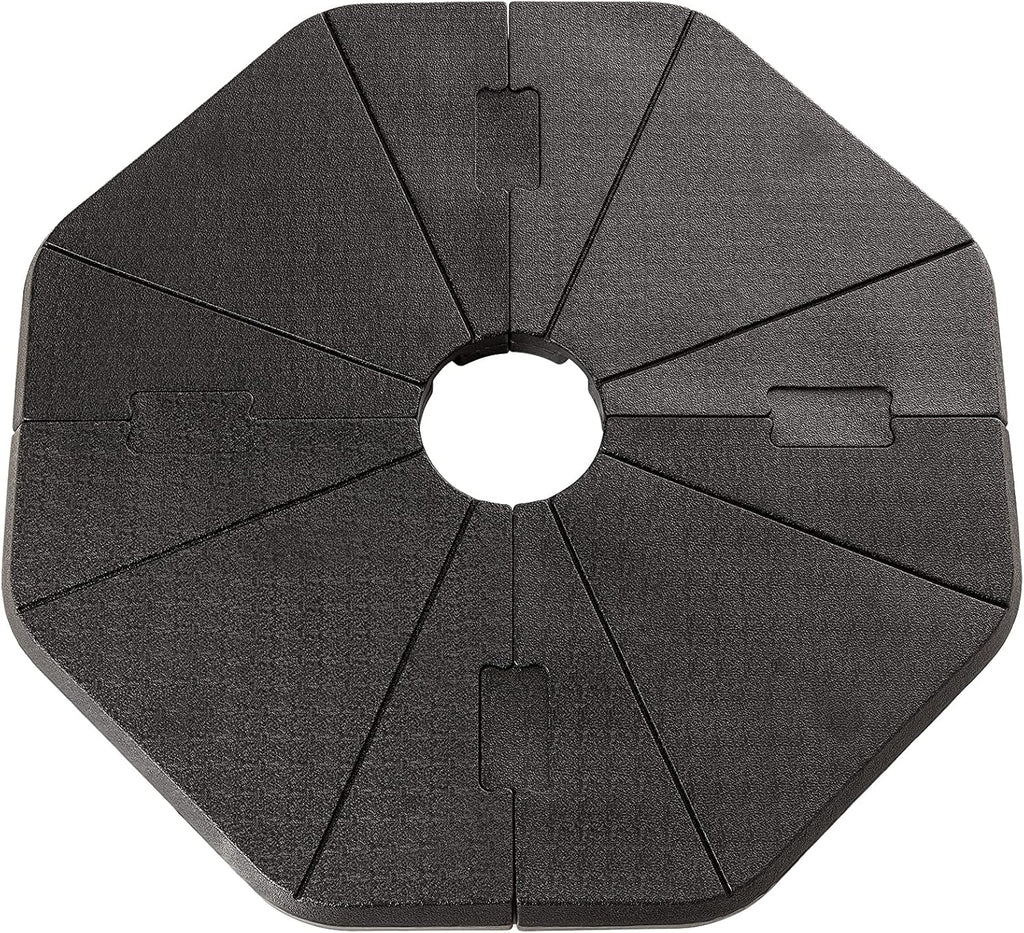 4-Pieces Heavy-Duty Umbrella Base Stand with Locking Black Q247922