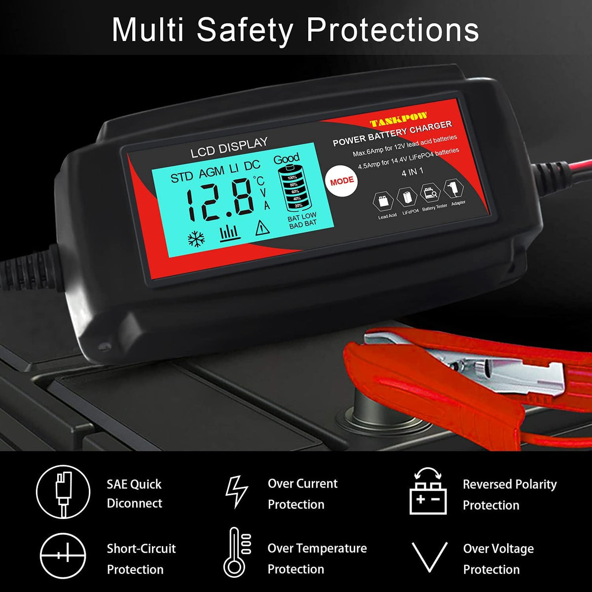 12V Fully Automatic Car Battery Charger U683038