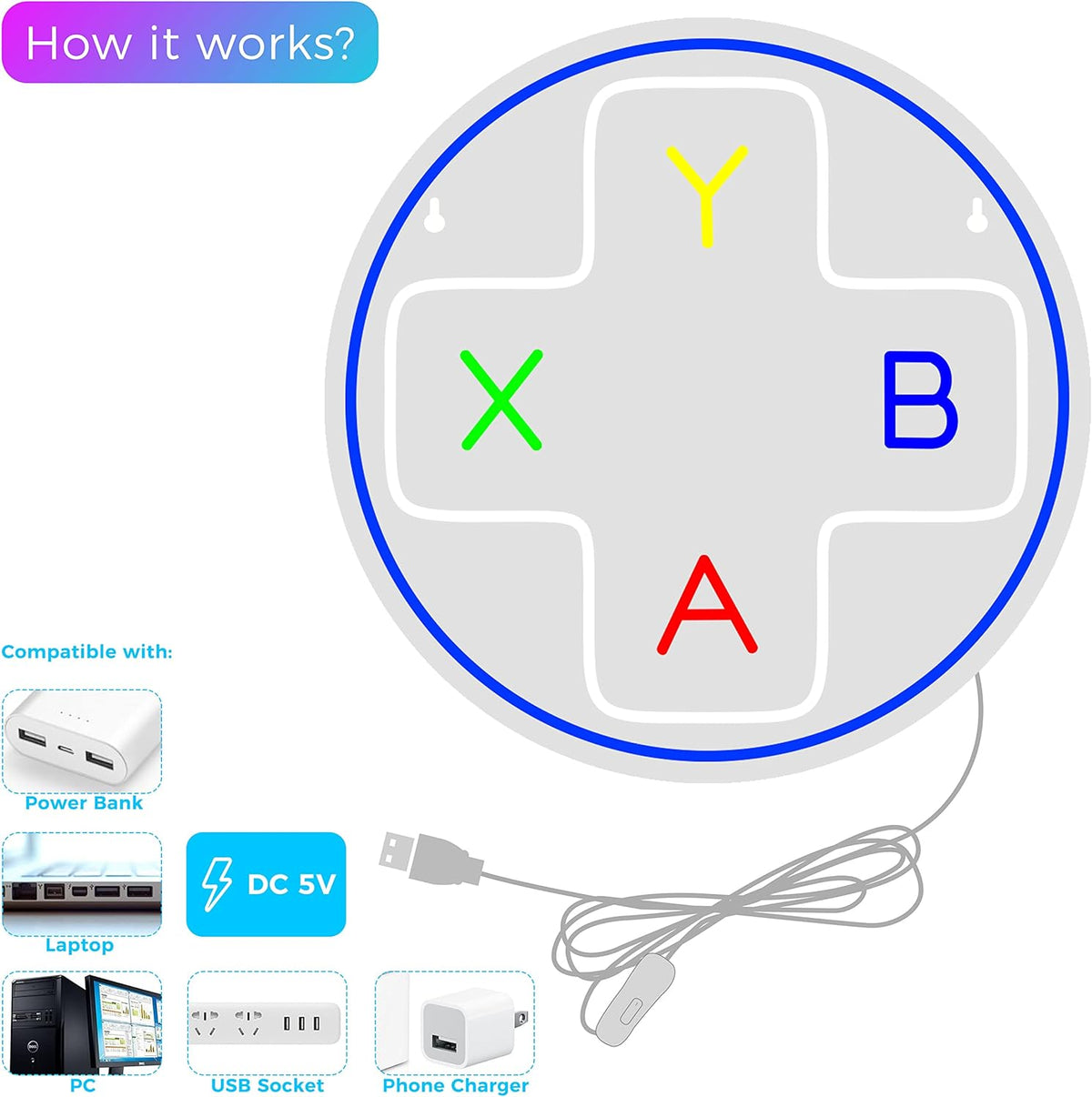 Game Controller LED Neon Sign Q99767