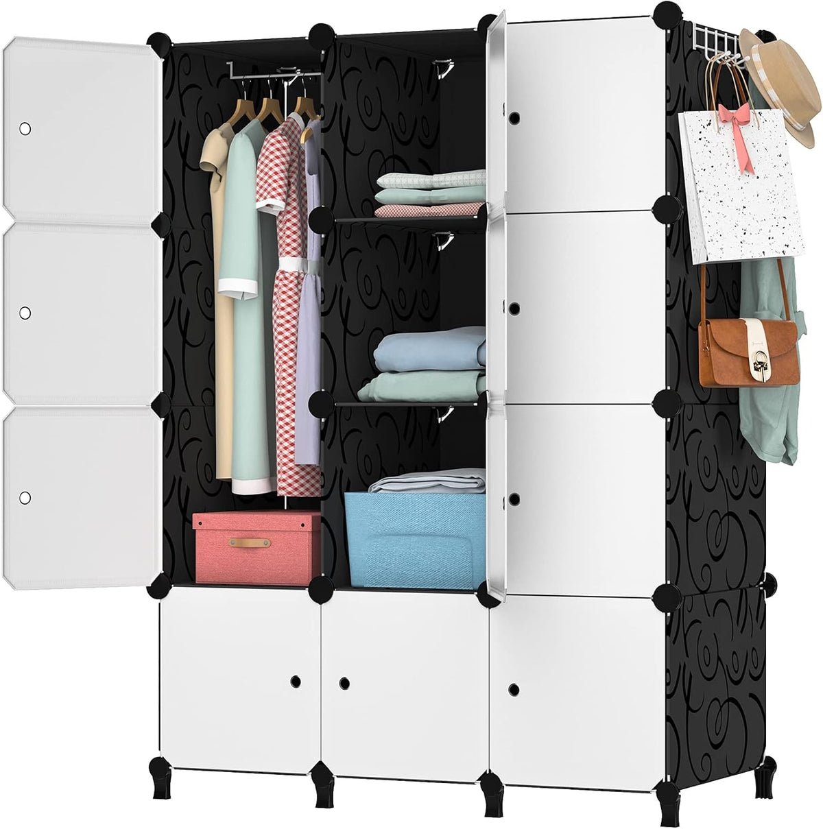 Portable Closet 12 Cube Storage Organizer Cabinet B5968