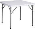 Square Folding Card Table White Granite D4122