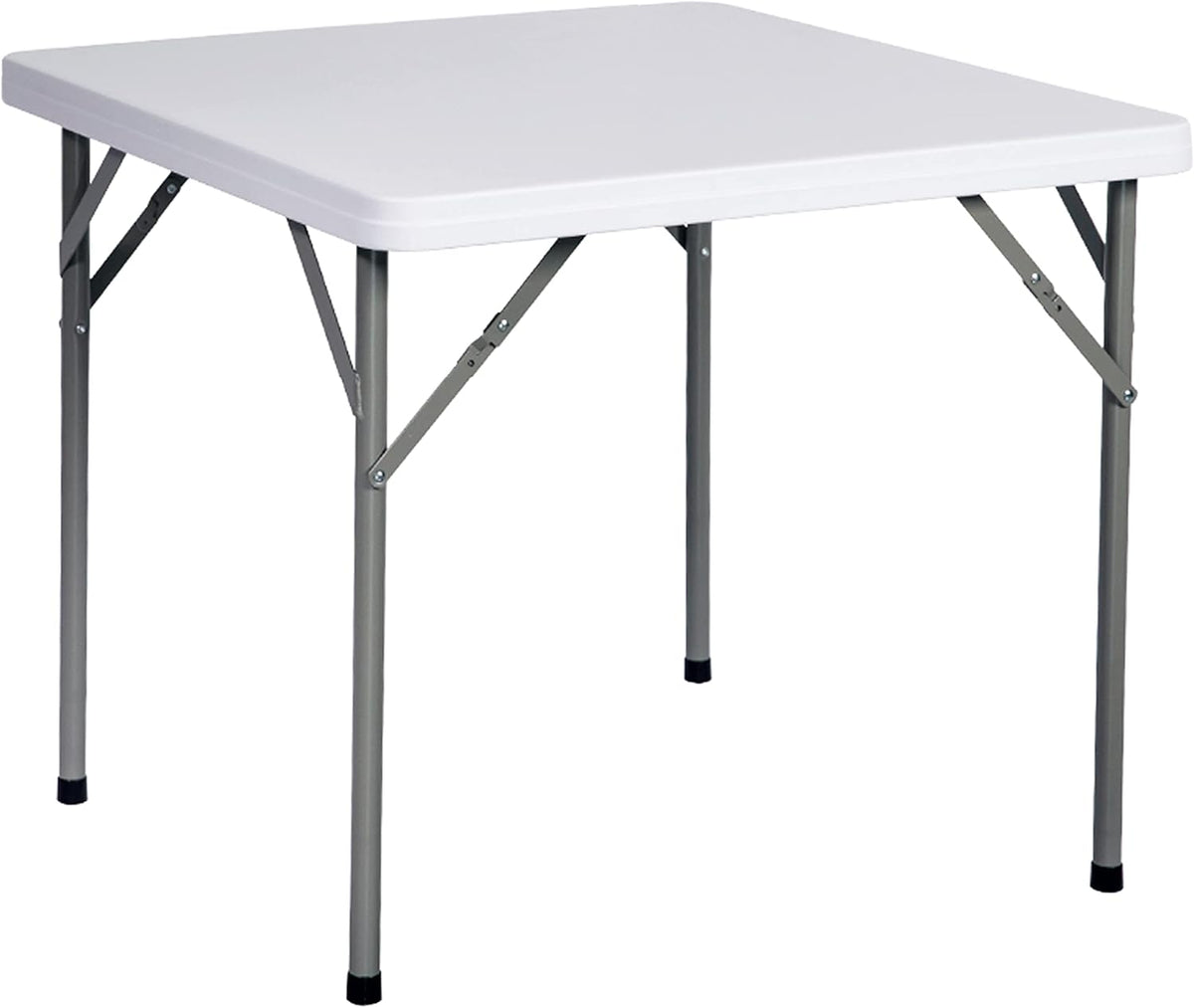 Square Folding Card Table White Granite D4122