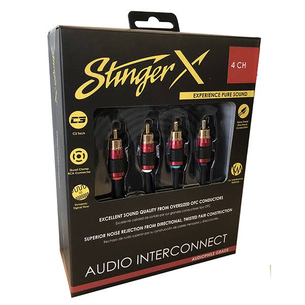 4 Channel 17 Foot RCA Audio Interconnect Cables P617079