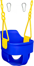 High Back Full Bucket Toddler Swing Seat with Finger Grip and Plastic Coated Chains J41670