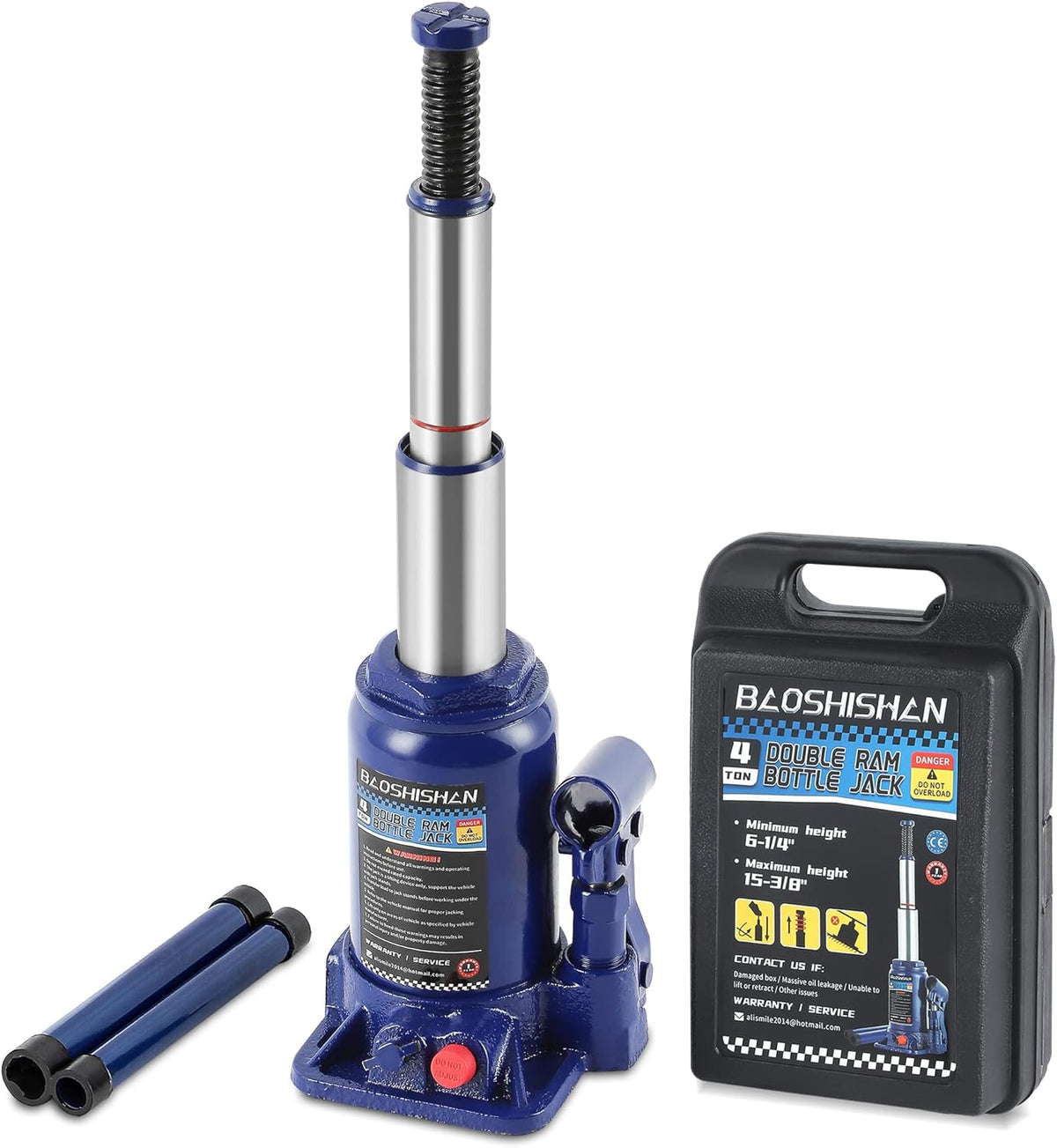 4 Ton Hydraulic Bottle Jack with Carrying Case V16783
