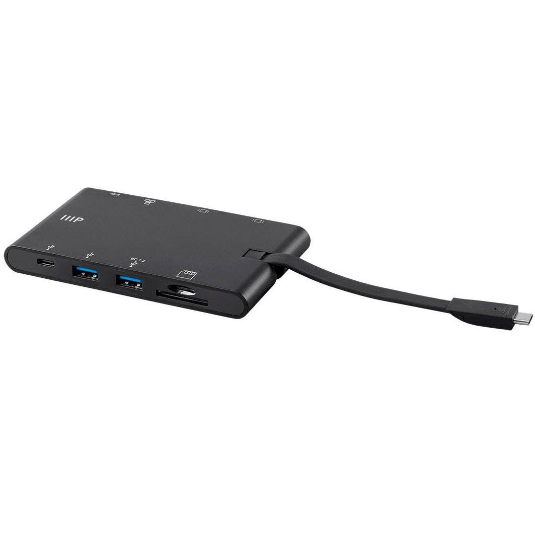 USB-C to HDMI VGA USB 3.0 Gigabit RJ45 SD Card Adapter O757