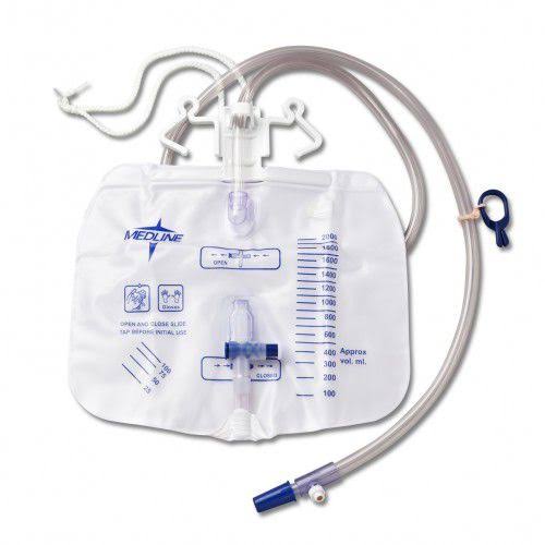2000mL Drainage Bag with Anti-Reflux Valve, Case of 20 M382