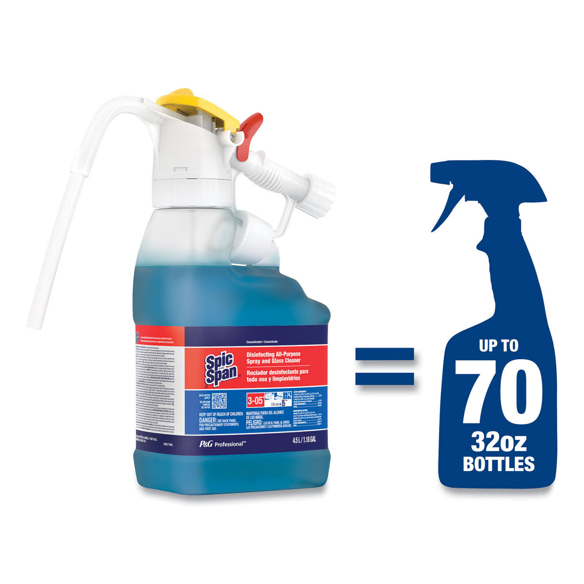 All-Purpose Spray and Glass Cleaner, Fresh Scent, 4.5 L Jug K785