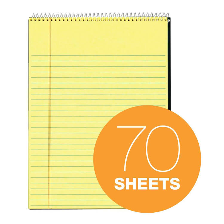Wirebound Planner 8.5 x 11 Canary 70 Sheets A45666