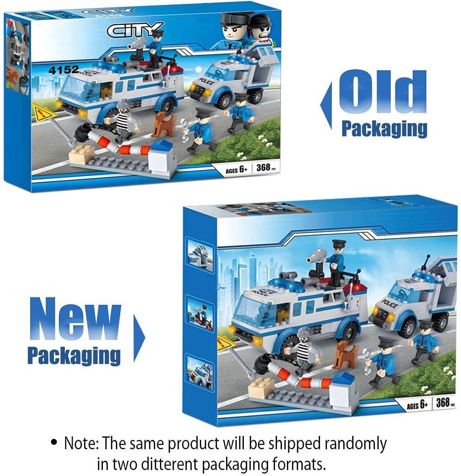 368 PCS City Police Building Set with 4 Mini Dolls R8361