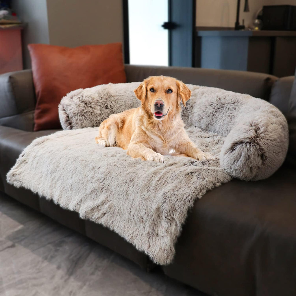 Gradient Brown Medium Plush Dog Bed H1090