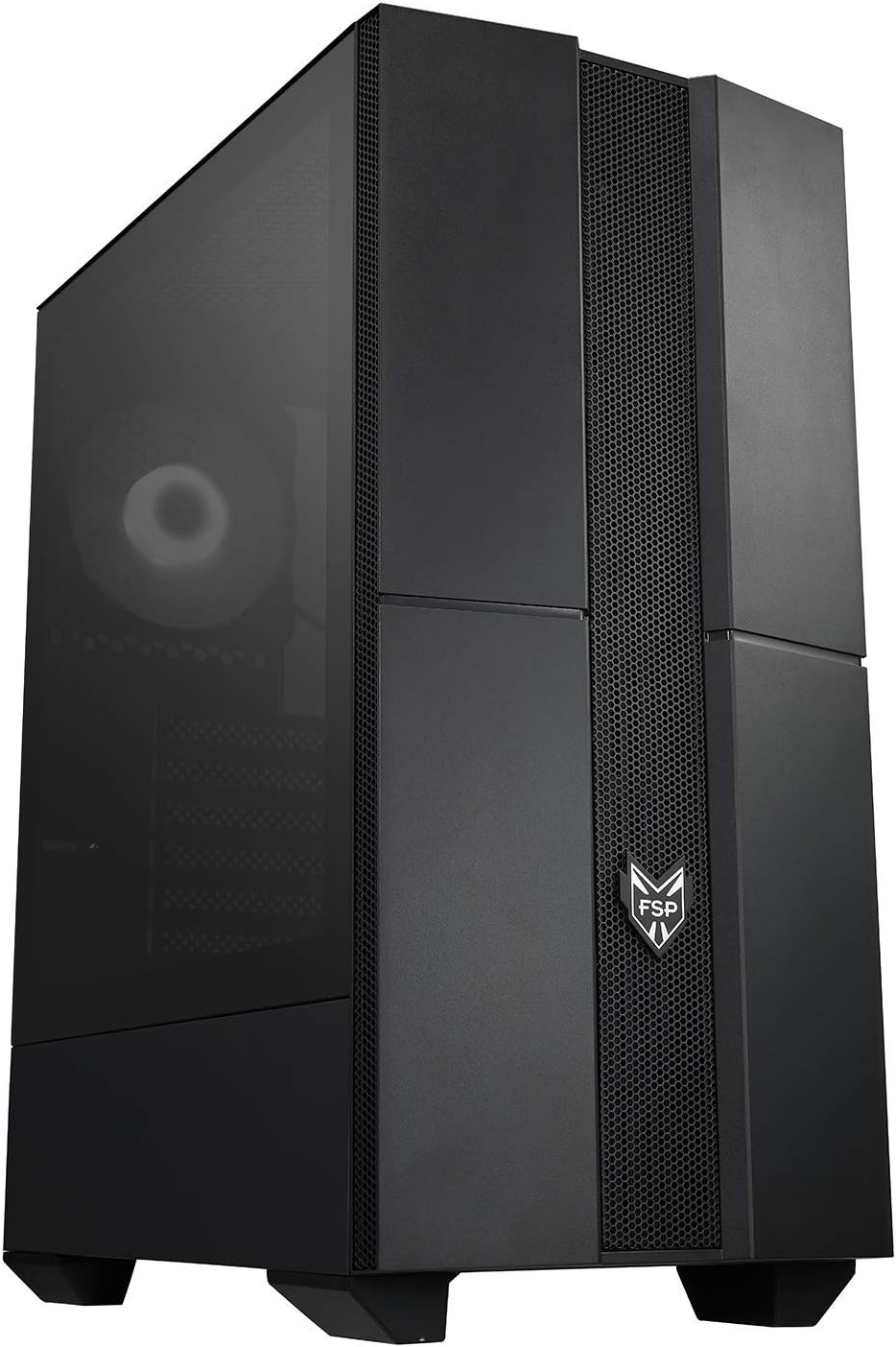 ATX Mid Tower PC Gaming Case with Tempered Glass Side Panel T589