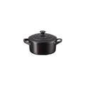Satin Black Stoneware Casserole Dish Z74960