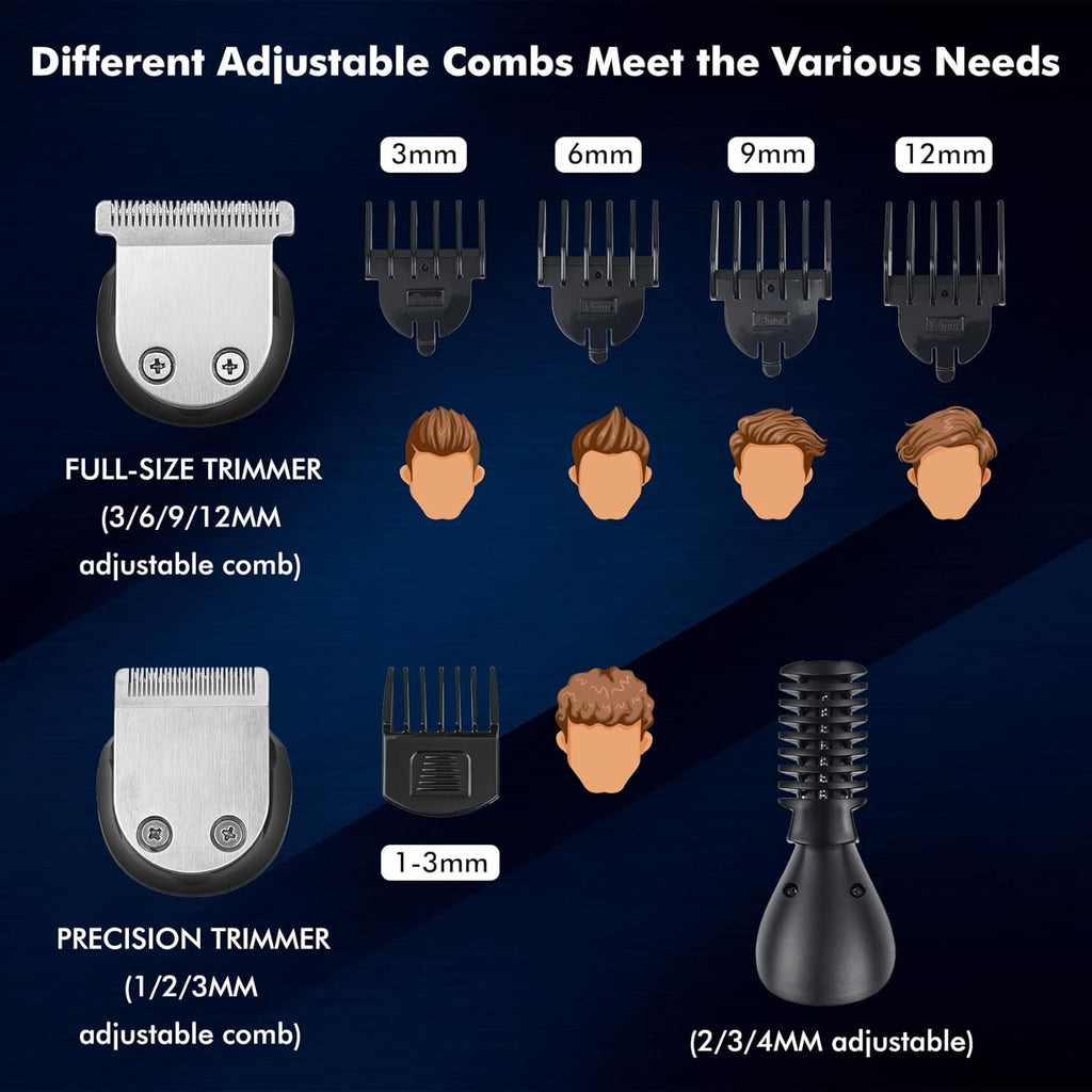 Electric Beard Trimmer Waterproof Body Grooming Kit U11300