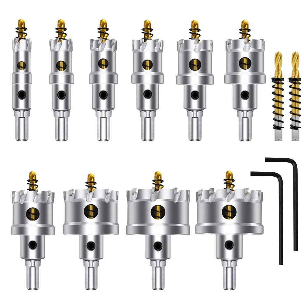 12 Pc TCT Hole Saw Kit with Pilot Drill Bit M8128