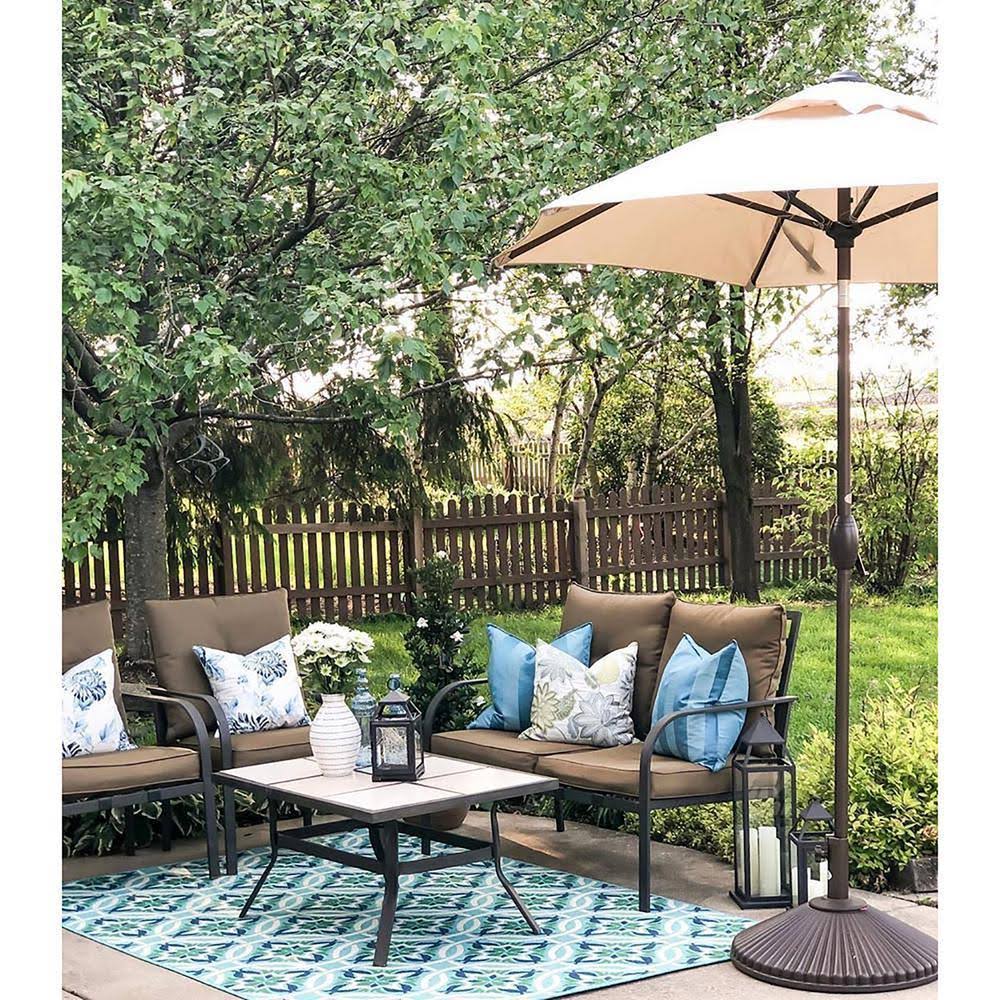 Brown Plastic Patio Umbrella Base F77207