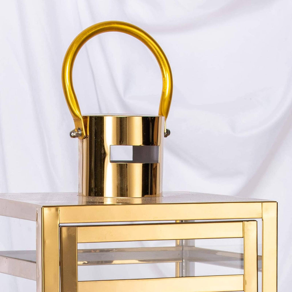 22x22 Gold Metal Lantern Candle Holder G642306