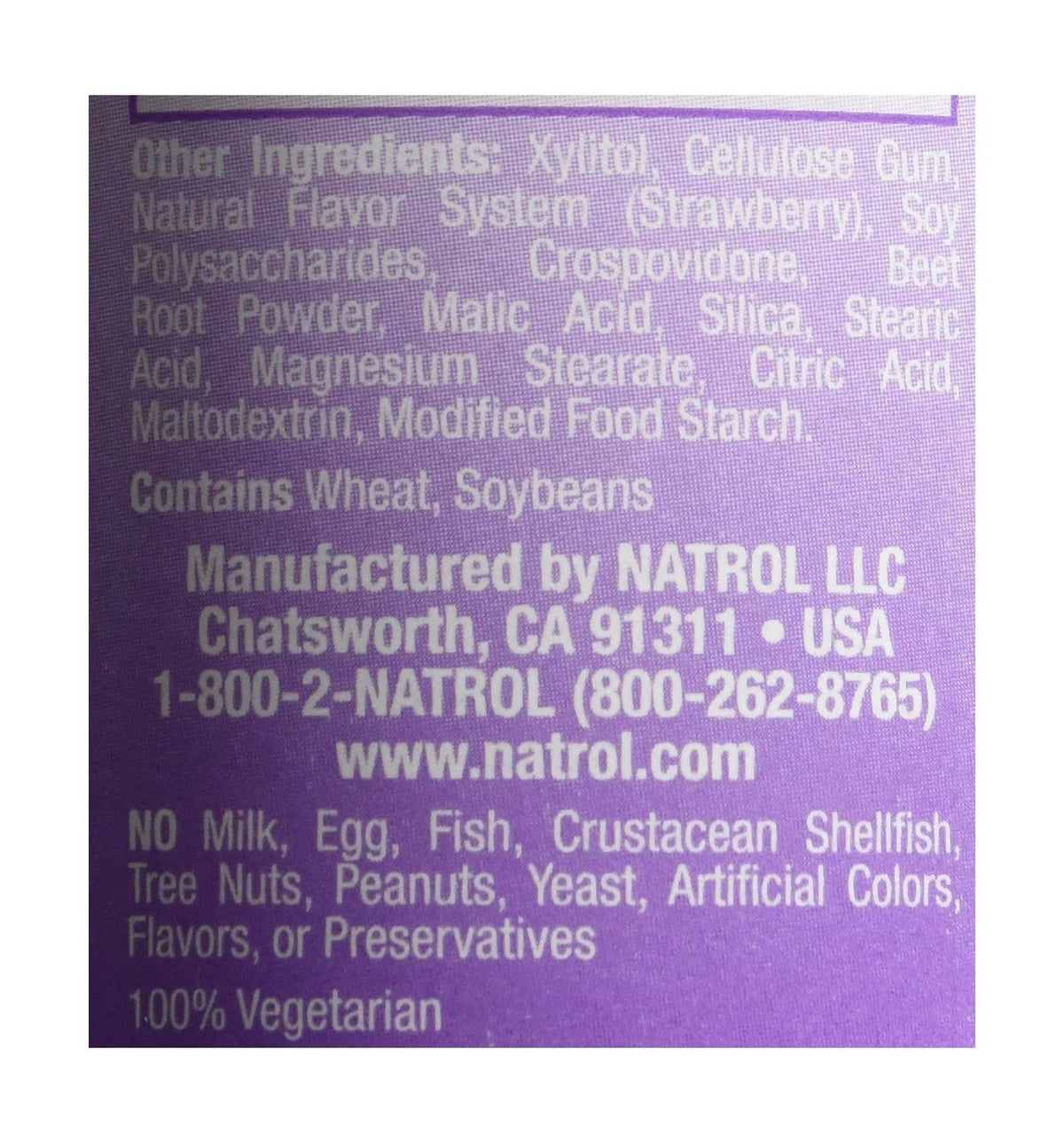 Melatonin 5 mg Strawberry Flavor 250 Fast Dissolve Tablets Y63187