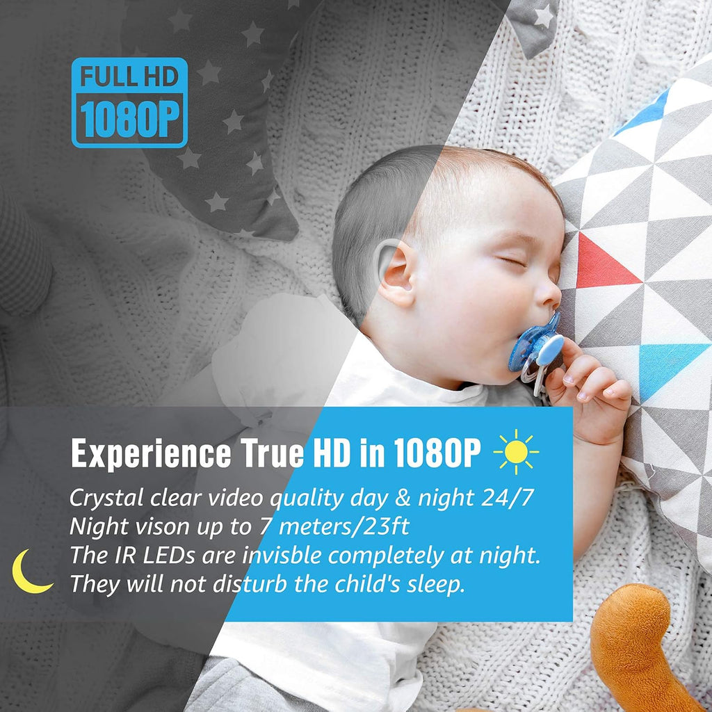 1080P WiFi Indoor Security Camera with Night Vision B762453
