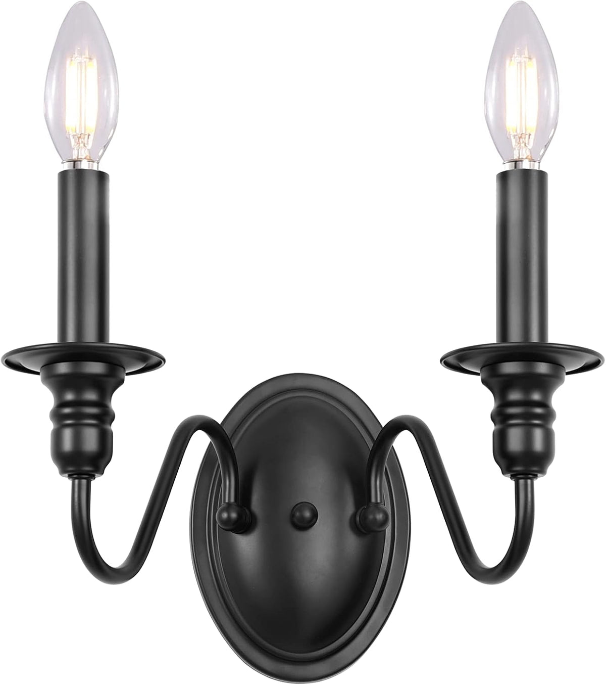Black 2 Light Wall Sconces F247