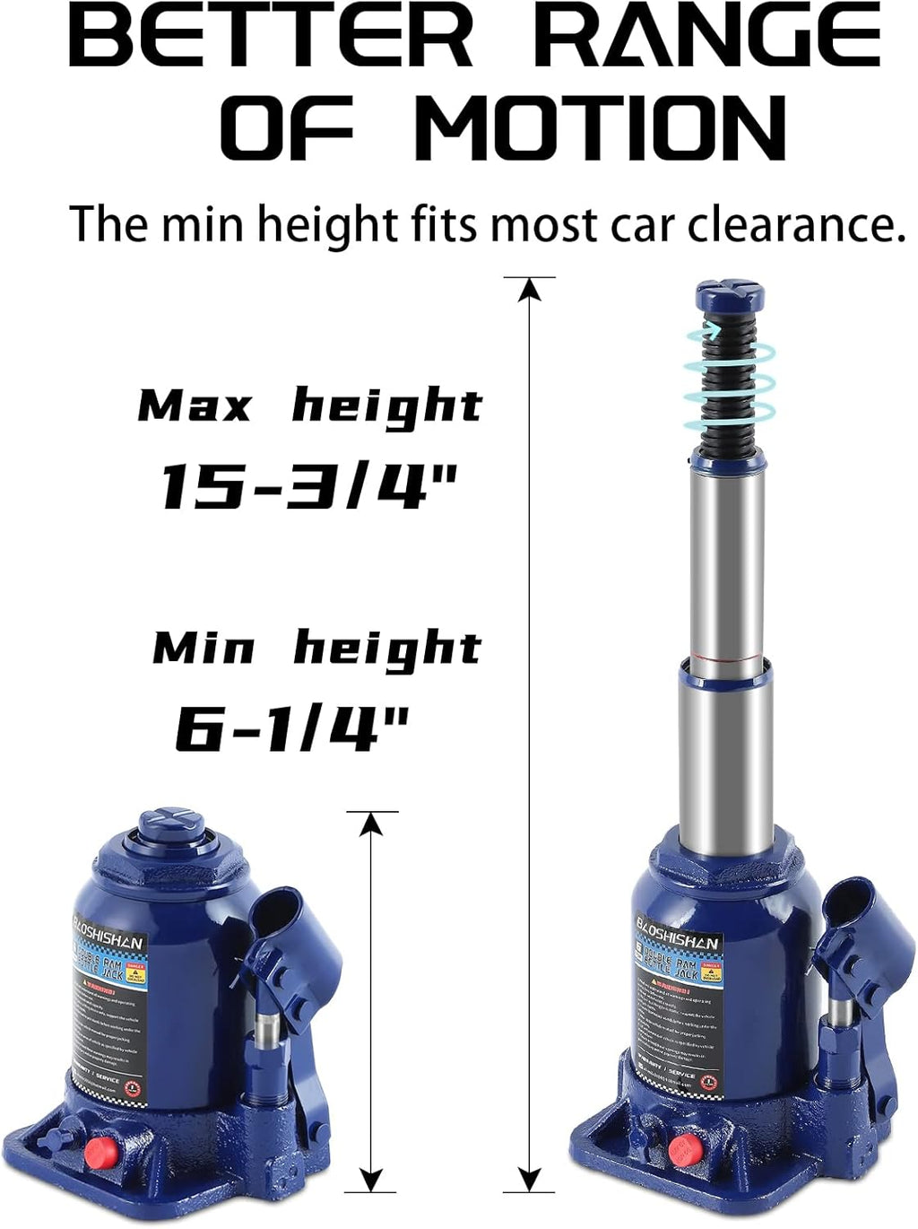 4 Ton Hydraulic Bottle Jack with Carrying Case V16783