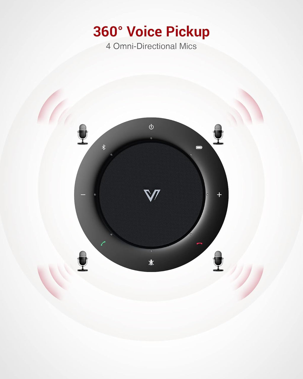 USB/Bluetooth Speakerphone with 4 AI Mics R939097