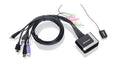 2-Port HDMI Cable KVM Switch with Cables and Audio O220811