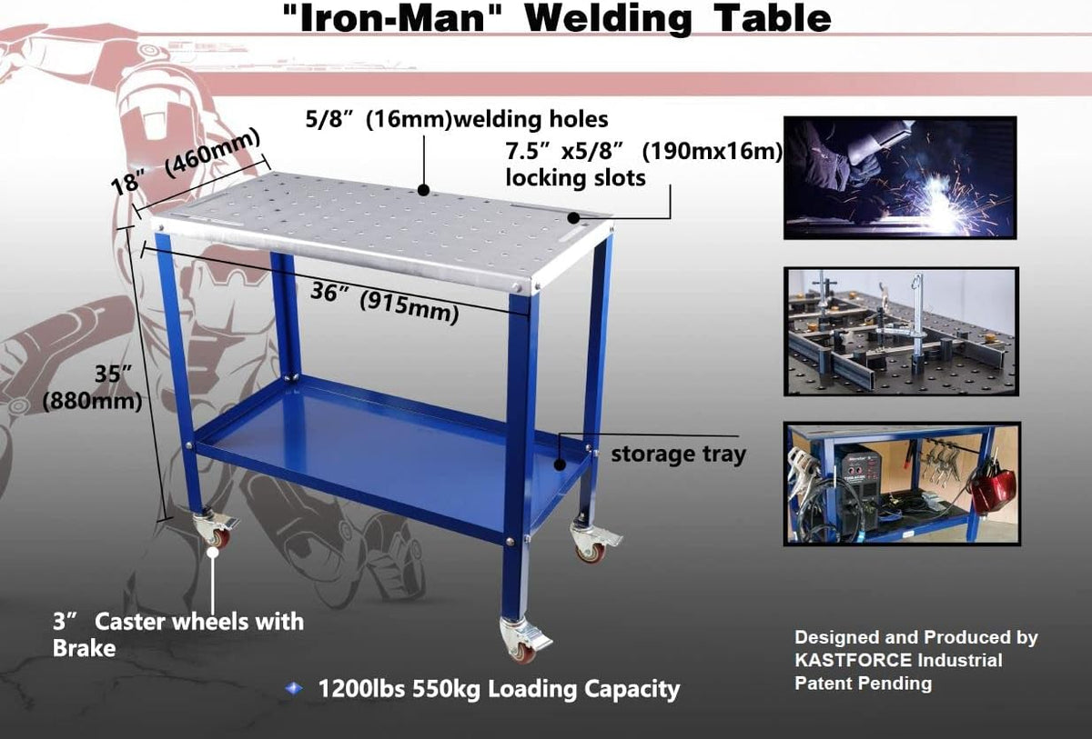 Portable Welding Table with 5/8 /16mm Holes L852