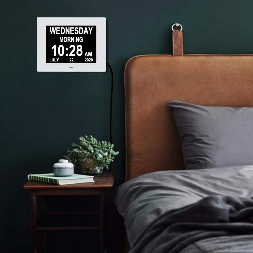 Extra Large Digital Calendar Day Clock with 12 Alarms F579