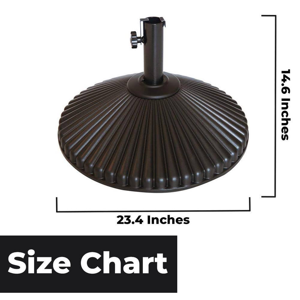 Brown Plastic Patio Umbrella Base F77207