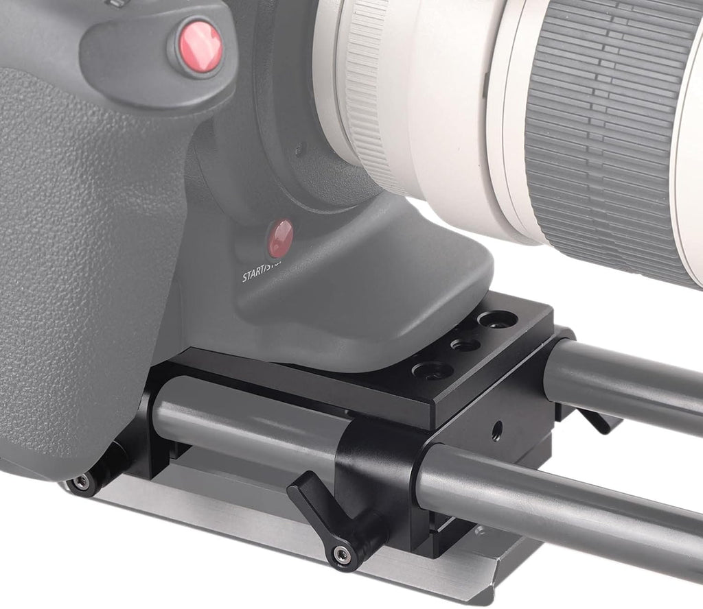 Camera Tripod Mounting Baseplate with 15mm Rod Clamp B1411