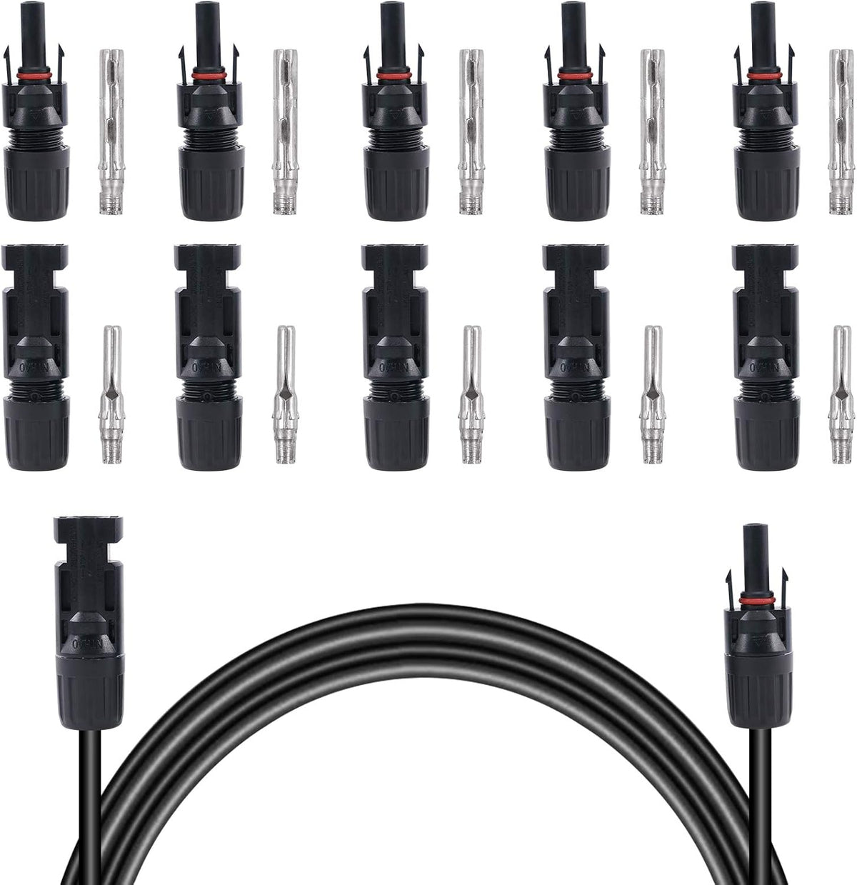 10AWG Solar Panel Extension Cable and Connectors Set H43889