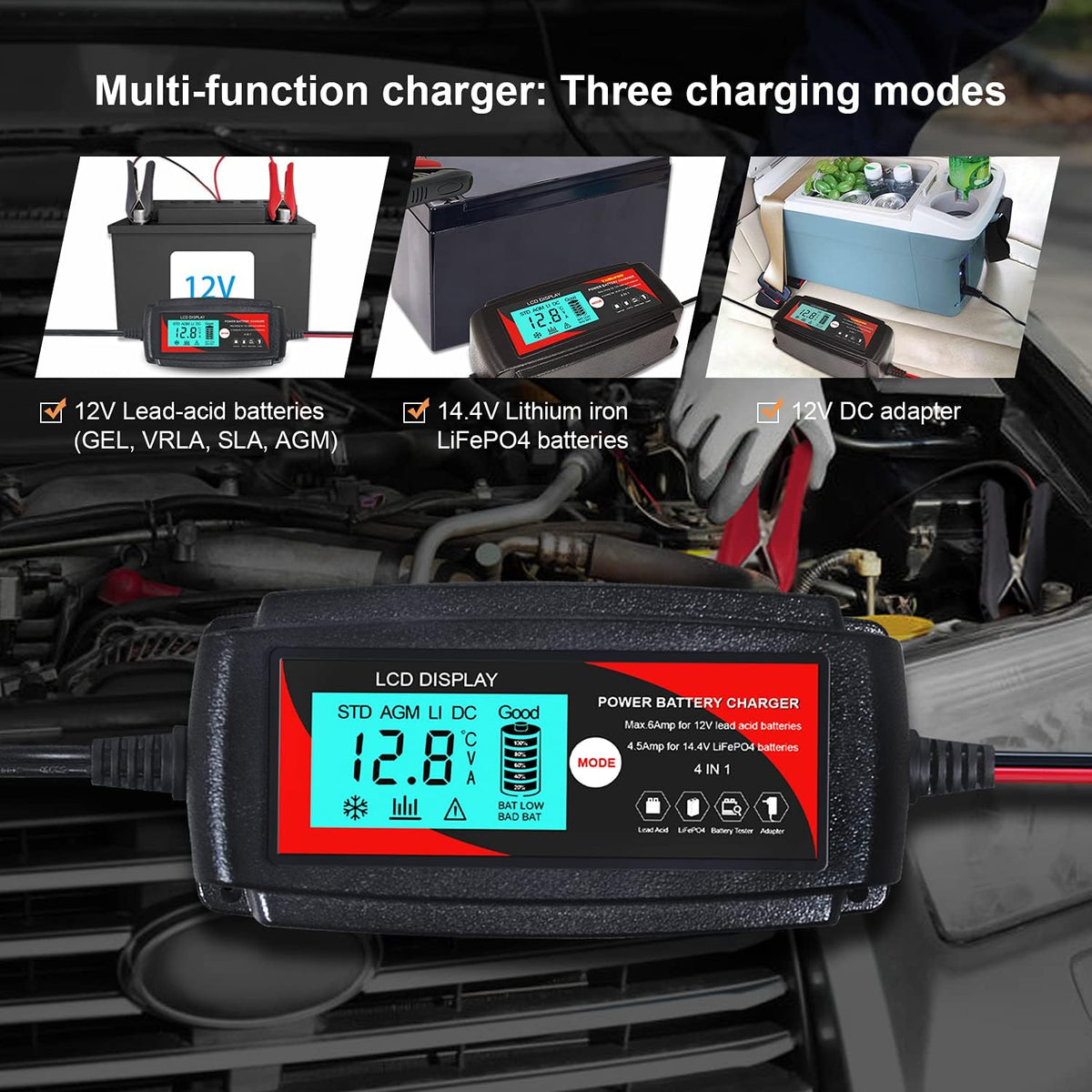 12V Fully Automatic Car Battery Charger U683038