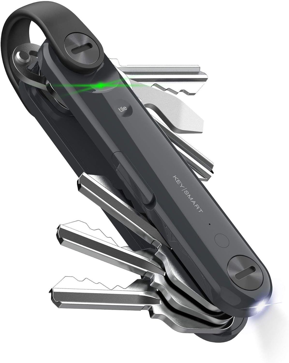 Compact Trackable Key Organizer with LED Flashlight and Bluetooth Key Finder J936