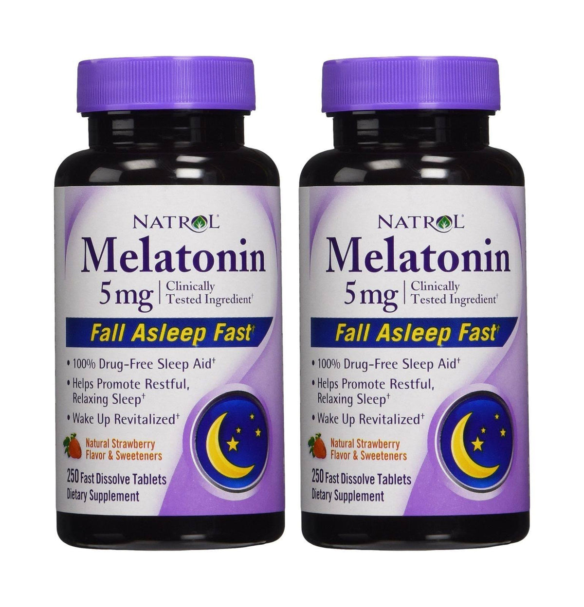 Melatonin 5 mg Strawberry Flavor 250 Fast Dissolve Tablets Y63187