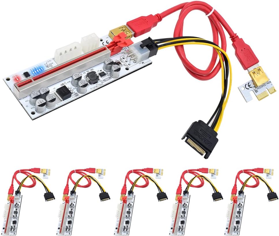 1X to 16X USB 3.0 PCIe Riser Card 6 PCS O559