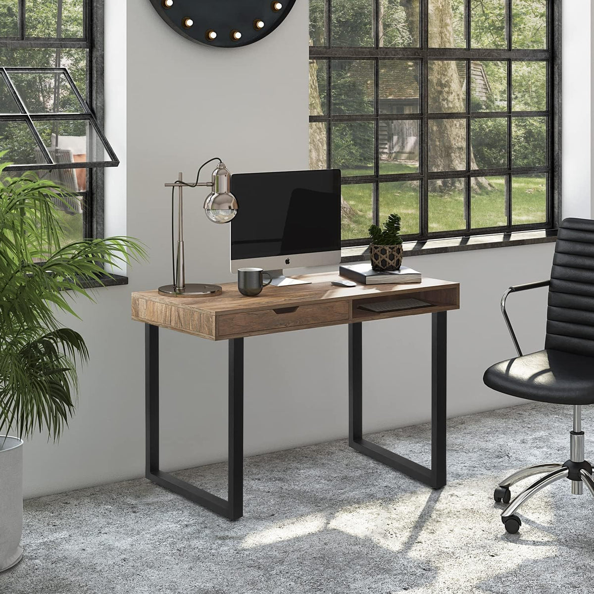 28'' Height 17.7'' Wide Black Metal Table Legs 2 PCS P580981
