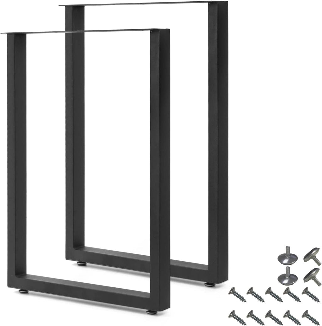 28'' Height 17.7'' Wide Black Metal Table Legs 2 PCS P580981