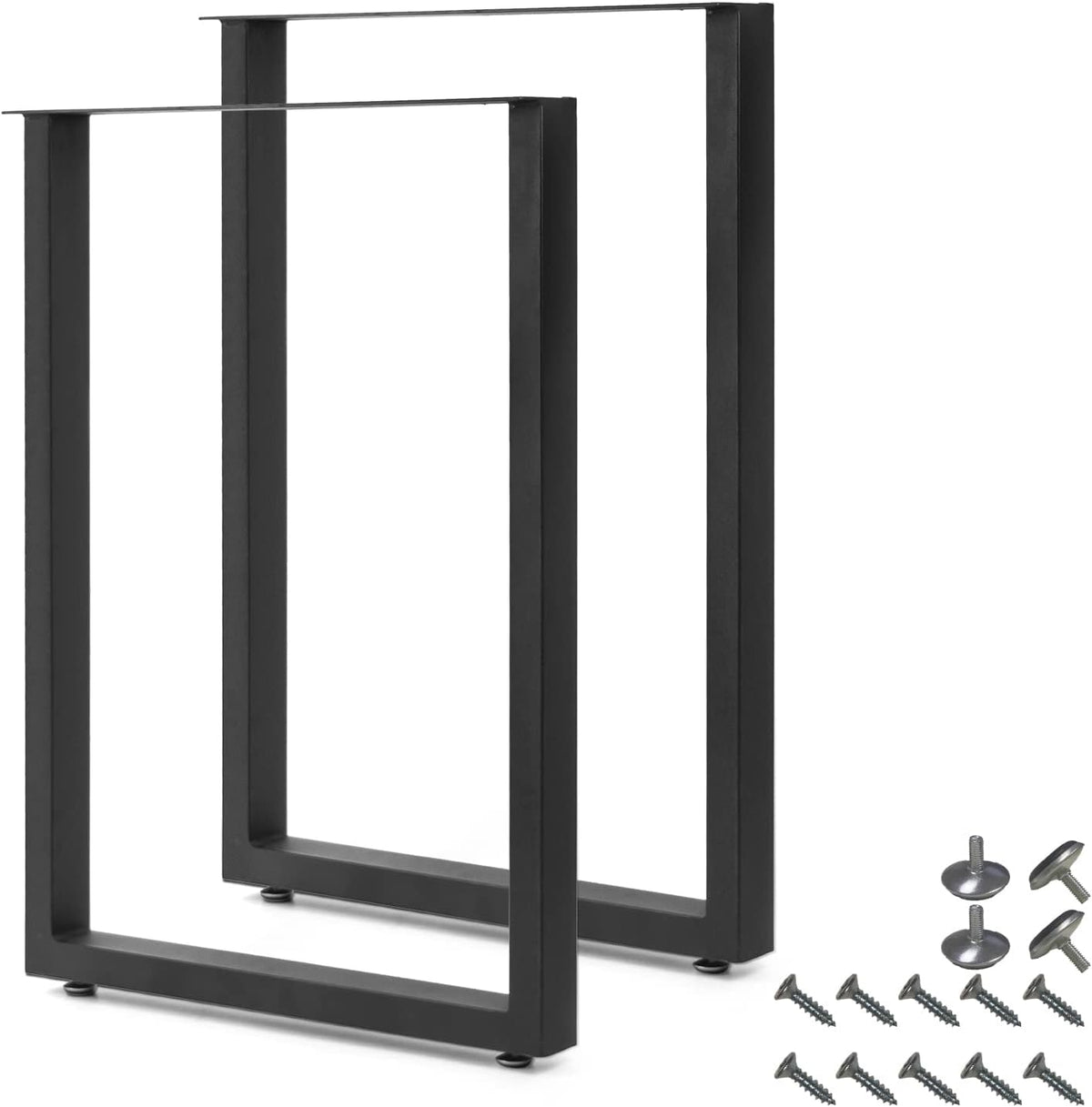 28'' Height 17.7'' Wide Black Metal Table Legs 2 PCS P580981